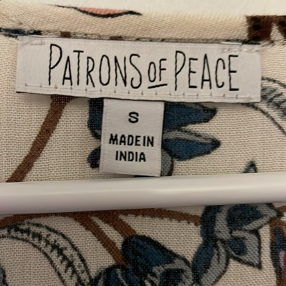 Patrons of Peace Boho Floral Front Wrap Maxi Dress S EUC - Picture 7 of 15